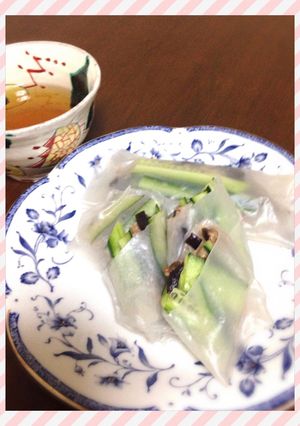 キクラゲとひき肉の生春巻き-レシピのメイン写真