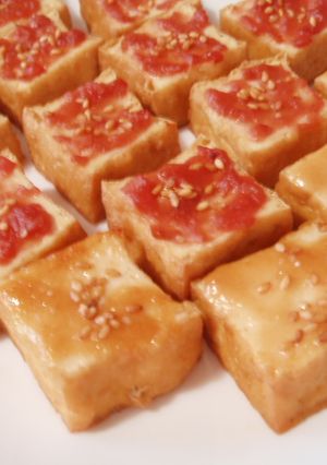 かんたん*厚揚げ田楽 梅&味噌マヨ*-レシピのメイン写真