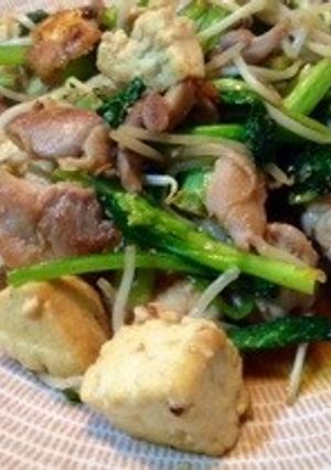 【糖質オフ】鶏肉と木綿豆腐の野菜炒め。-レシピのメイン写真