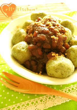 簡単もちもち♡豆腐白玉茶だんご♡-レシピのメイン写真