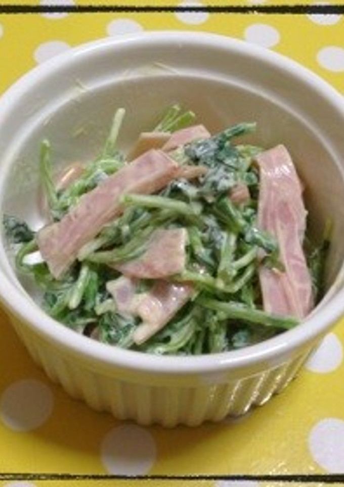 豆苗のからしマヨネーズ和え-レシピのメイン写真
