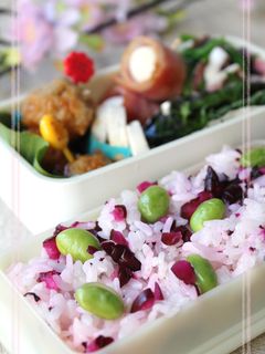 彩り弁当*しば漬けと枝豆のごはん*-レシピのメイン写真