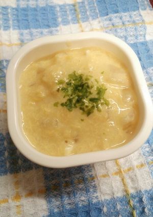 離乳食 後期 コーンと玉ねぎのスープ♥-レシピのメイン写真