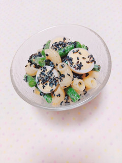 胡麻いっぱ~いうずらの卵でマカロニサラダ-レシピのメイン写真