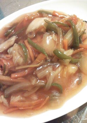 鮭のどっさり野菜餡掛け♪-レシピのメイン写真