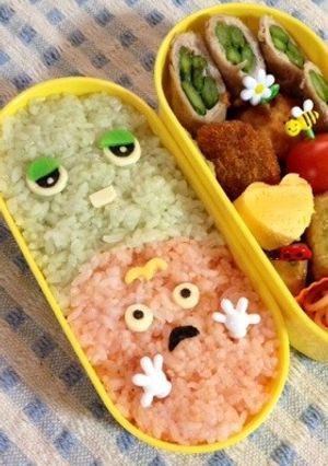 キャラ弁☆ガチャピン&ムックのお弁当-レシピのメイン写真