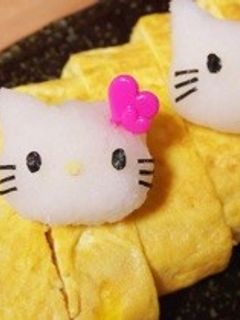 出し巻き卵のキティちゃん添え大根おろし-レシピのメイン写真