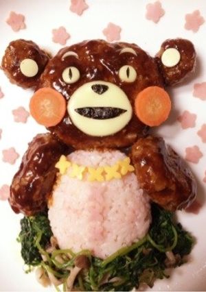 くまモンDEハンバーグ♡キャラ食-レシピのメイン写真