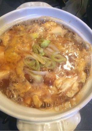 すき焼き残り汁に豆腐玉子とじ-レシピのメイン写真