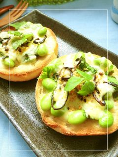 三つ葉香る❀ 枝豆塩昆布トースト-レシピのメイン写真