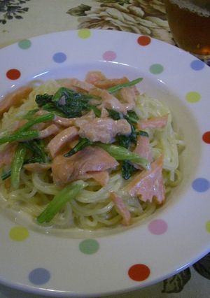 ☆サーモンとほうれん草のクリームパスタ☆-レシピのメイン写真