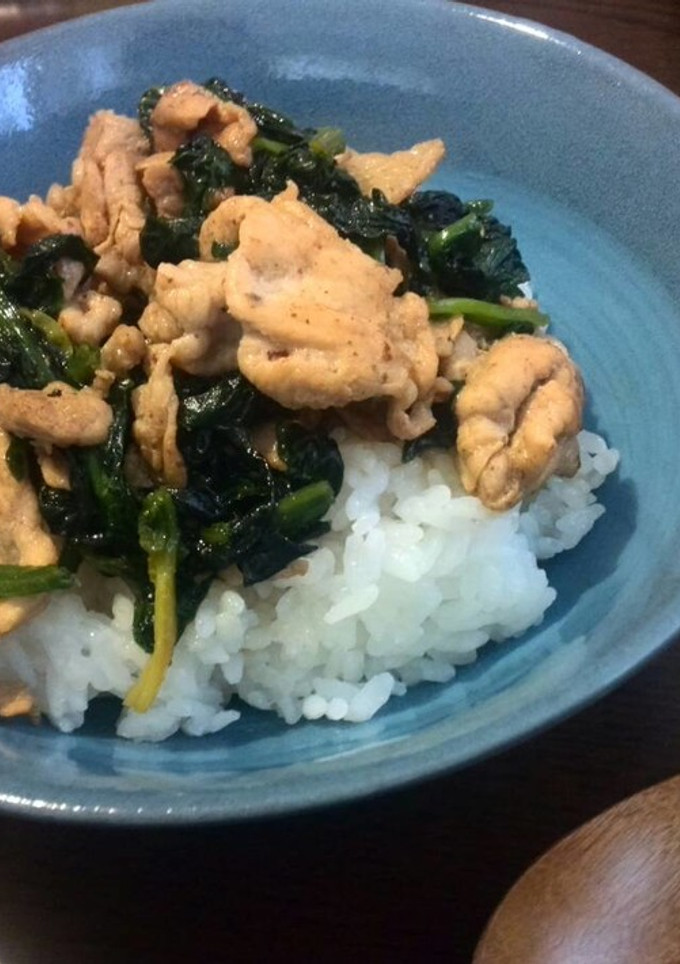 簡単☆ほうれん草と豚肉のやきにく丼-レシピのメイン写真