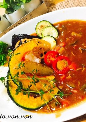 さっぱり♪トマト味の夏野菜カレー-レシピのメイン写真