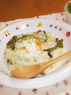 蕨と新玉葱の春リゾット。-レシピのメイン写真