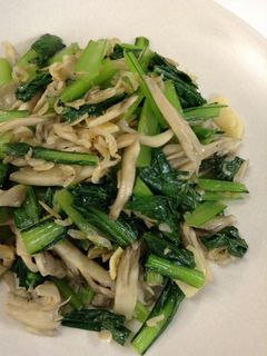 カルシウム増強!小松菜と干しエビの炒め物-レシピのメイン写真
