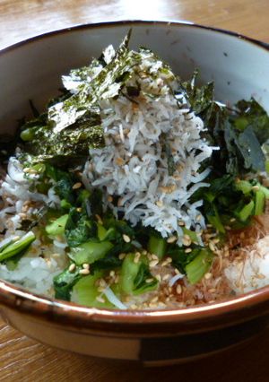 野沢菜しらす丼-レシピのメイン写真