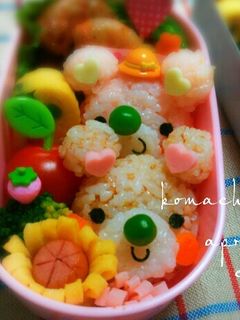 幼稚園 キャラ弁 ミニくまちゃん-レシピのメイン写真