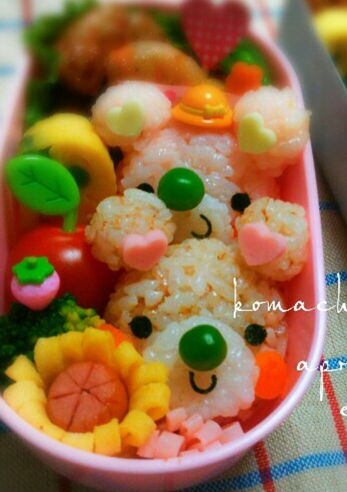 幼稚園 キャラ弁 ミニくまちゃん-レシピのメイン写真