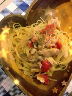 ♡塩さばとトマトのパスタ♡-レシピのメイン写真