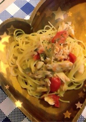 ♡塩さばとトマトのパスタ♡-レシピのメイン写真