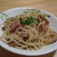 ベーコンとレンコンの和風スパゲッテイ