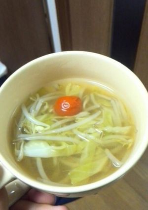 簡単！もやしとキャベツのスープ-レシピのメイン写真