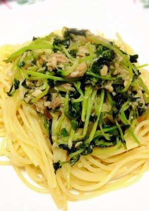 豆苗とツナのゆずこしょうパスタ-レシピのメイン写真