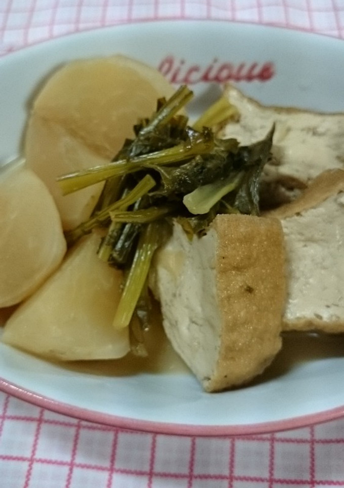 かぶと生揚げの煮物-レシピのメイン写真