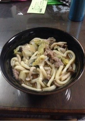 肉うどん簡単に作ってみた！-レシピのメイン写真