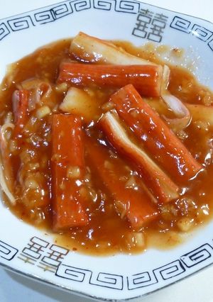 キムチで簡単かにかまチリ-レシピのメイン写真