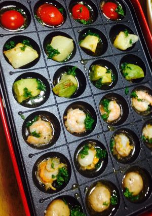 パーティにも☆たこ焼きプレートアヒージョ-レシピのメイン写真