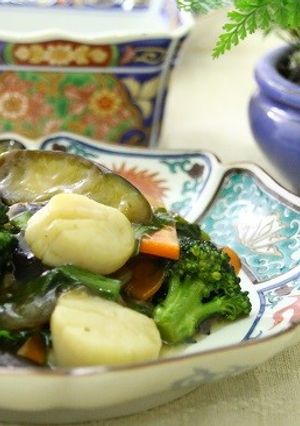 貝柱と野菜たっぷり甘酢炒め　-レシピのメイン写真