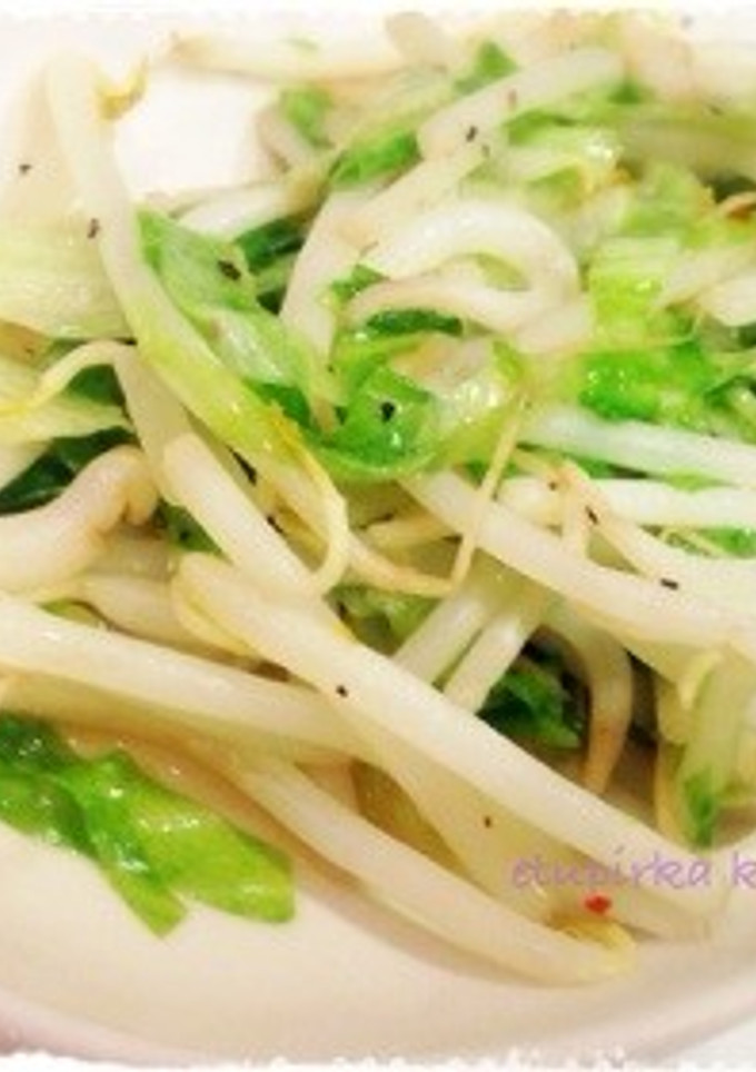 節約☆もやしとレタスのコク旨ピリ辛炒め-レシピのメイン写真
