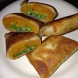 カボチャとインゲンの簡単揚げない春巻き♪