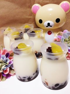 栗の甘露煮と餡子のプリン♪-レシピのメイン写真