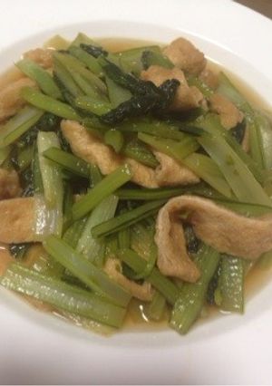 小松菜と揚げの煮物-レシピのメイン写真