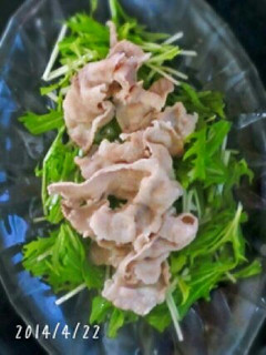 水菜と豚肉の冷しゃぶサラダ-レシピのメイン写真