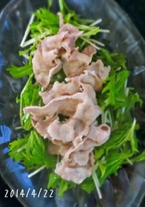 水菜と豚肉の冷しゃぶサラダ-レシピのメイン写真