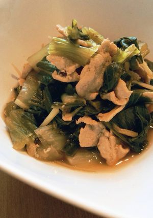 チンゲン菜と豚肉煮-レシピのメイン写真