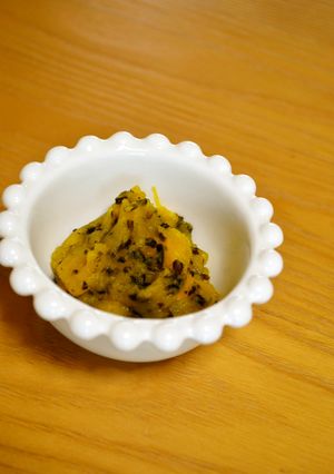 離乳食*中期～『かぼちゃのひじき煮』-レシピのメイン写真