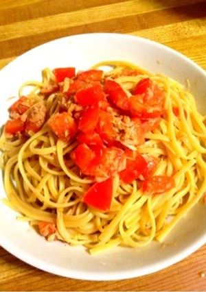 料理男子のツナとトマトの冷製パスタ-レシピのメイン写真