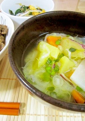 白カブとさつまいものお味噌汁-レシピのメイン写真