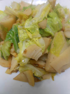 茹でたタケノコと春キャベツの炒め物-レシピのメイン写真
