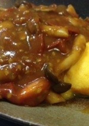 簡単リメイク、カレーオムレツ-レシピのメイン写真