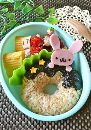 キャラ弁！「ドーナツ＆うさぎ」おかずにも-レシピのメイン写真