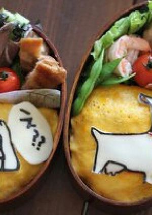 キャラ弁当 低燃費少女ハイジとユキちゃん-レシピのメイン写真