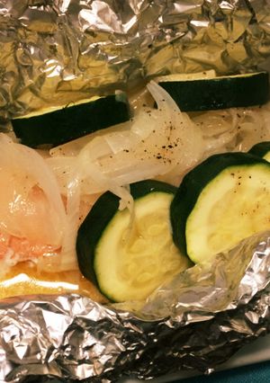 鮭とズッキーニのホイル焼き-レシピのメイン写真