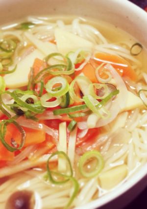 簡単！春たけのこのあったかにゅうめん♡-レシピのメイン写真