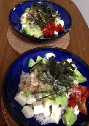 切るだけ簡単5分☆お豆富とアボカド丼☆-レシピのメイン写真