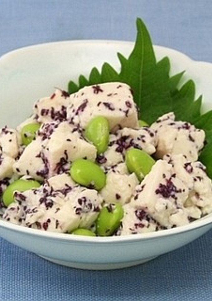 豆腐と枝豆の赤しそ和え-レシピのメイン写真